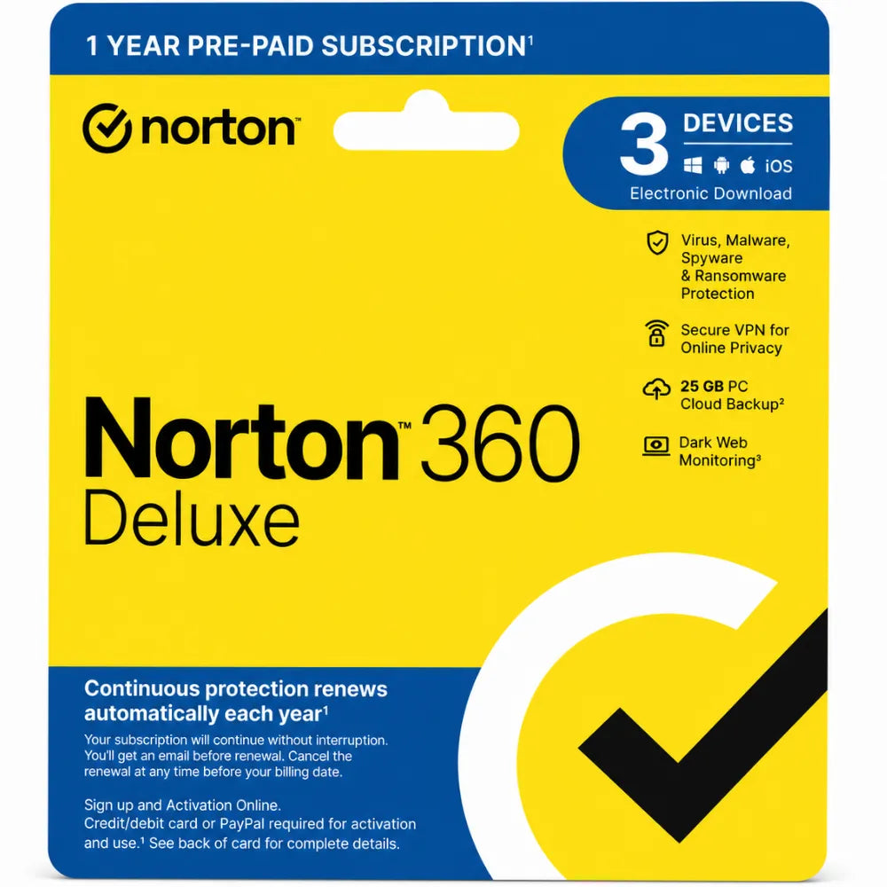 Norton 360 Deluxe 25GB 3 Devices 1 Year Main image