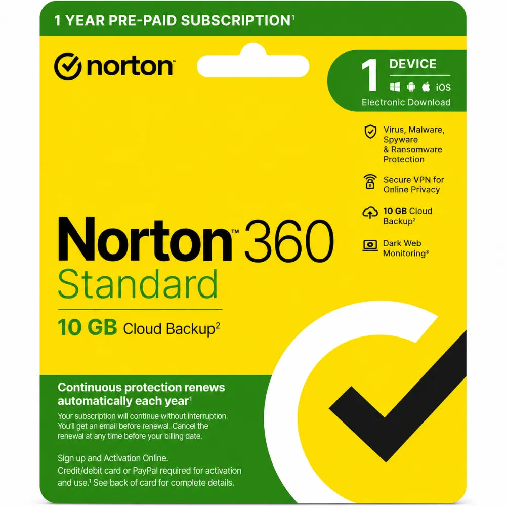 Norton 360 Standard 210GB 1 Devices 1 Year